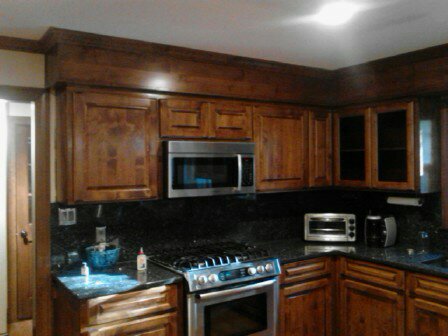 Kitchen brown cabinets